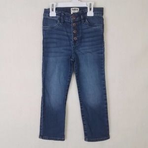 OshKosh High Rise Slim Fit Button‎ Fly Jeans Girl's Size 6 in Medium Wash